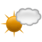 Sunny with cloudy periods