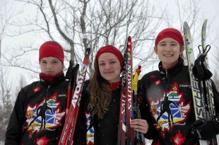Cadets Hannah Stokes, Sabrina Muise and Rita-Jane St. Croix.