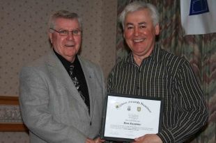Don Gibbon, Stephen Awards committee member, and Don Cormier, Senior Athlete of the Year.